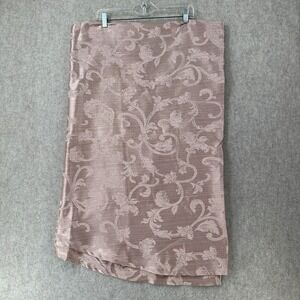 Damask scroll Pink tablecloth Round Holiday table cover cotton blend 86"